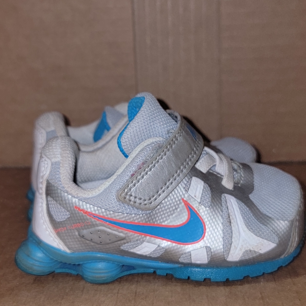 Nike Kids' Gray and Blue Sneakers